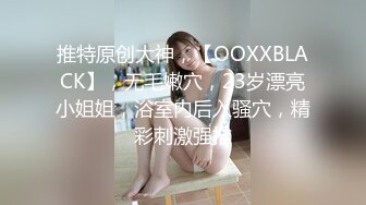 推特原创大神，【OOXXBLACK】，无毛嫩穴，23岁漂亮小姐姐，浴室内后入骚穴，精彩刺激强推